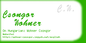 csongor wohner business card